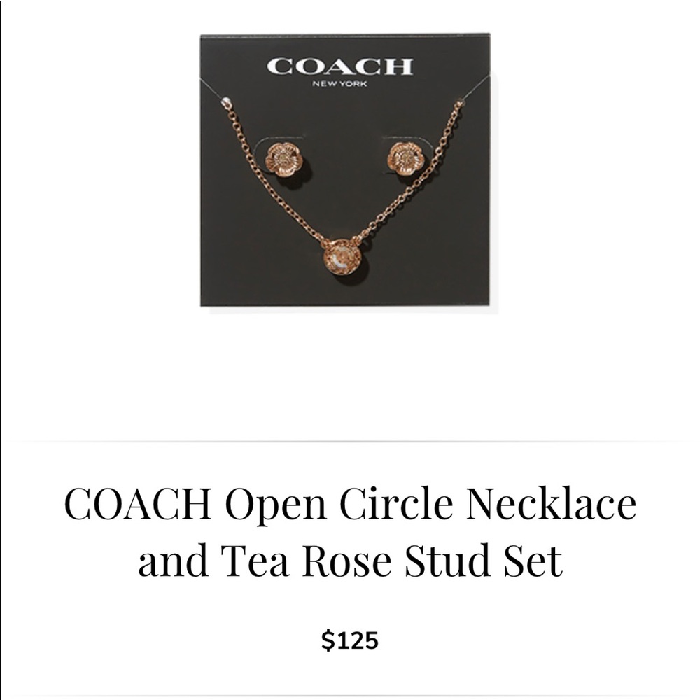 Coach Earrings and Necklace Set